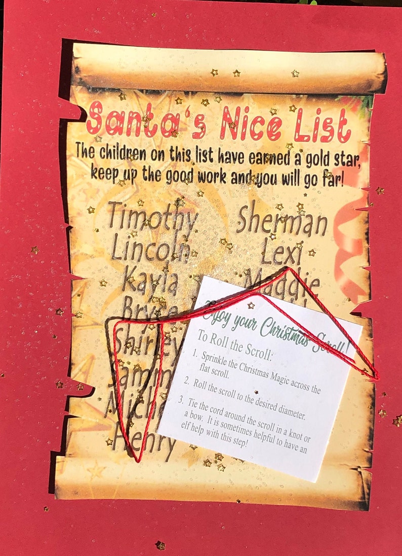 Santa's Nice List Scroll Personalized / Large Santa | Etsy