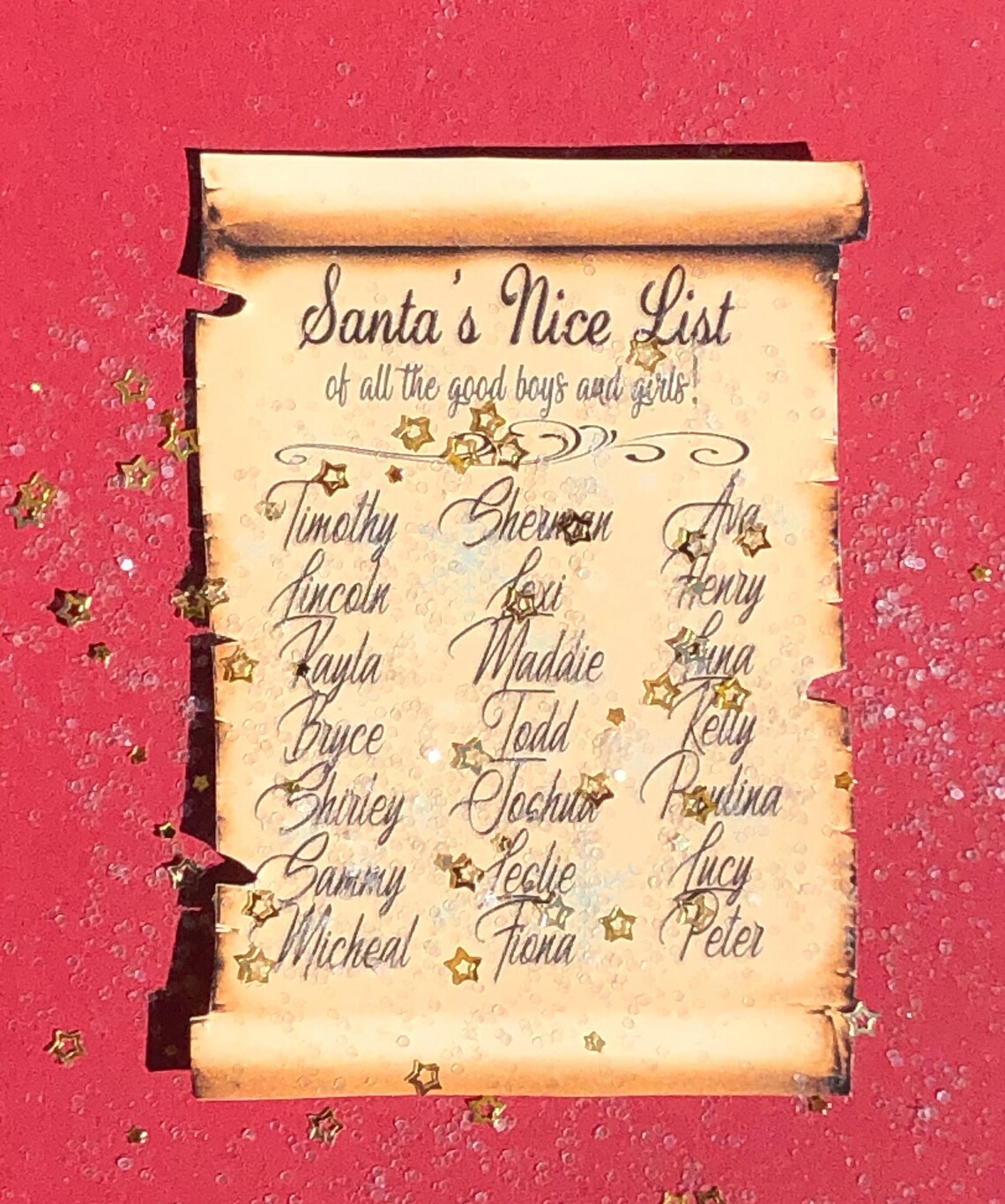 Small Santa s Nice List Scroll Personalized Small Santa Etsy UK
