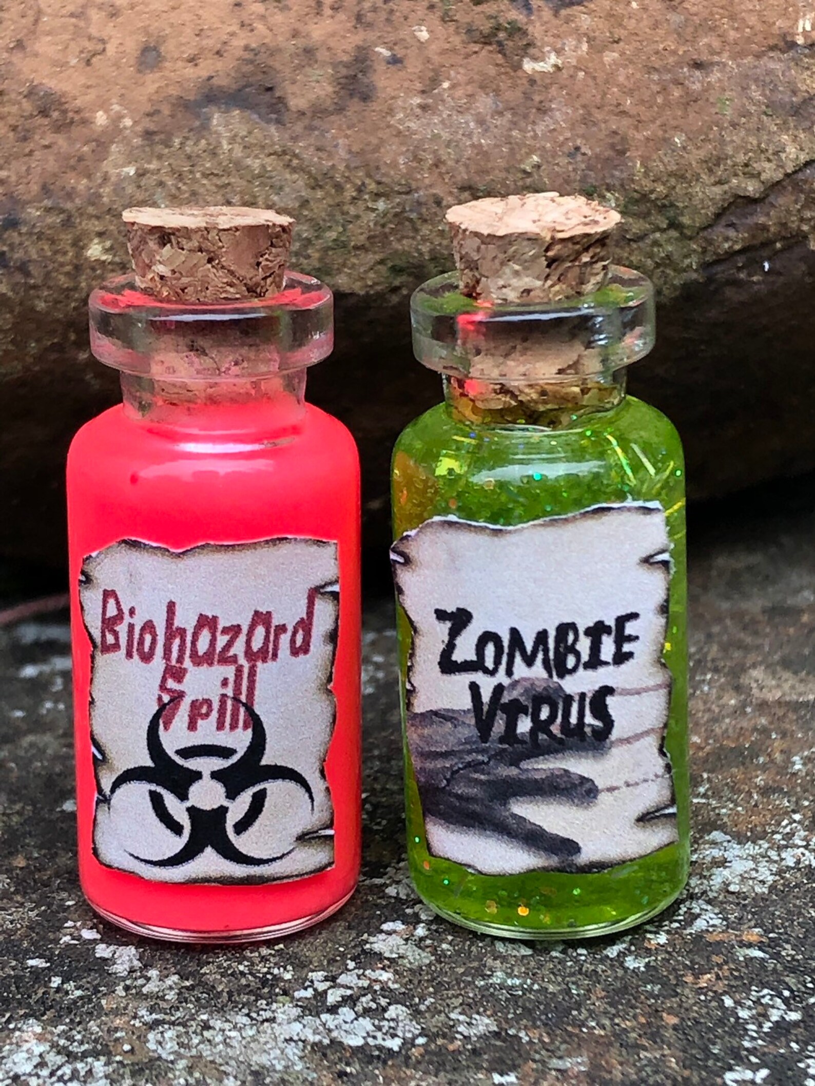 Zombie Potions / Biohazard Bottle / Healing Potion / Zombie | Etsy