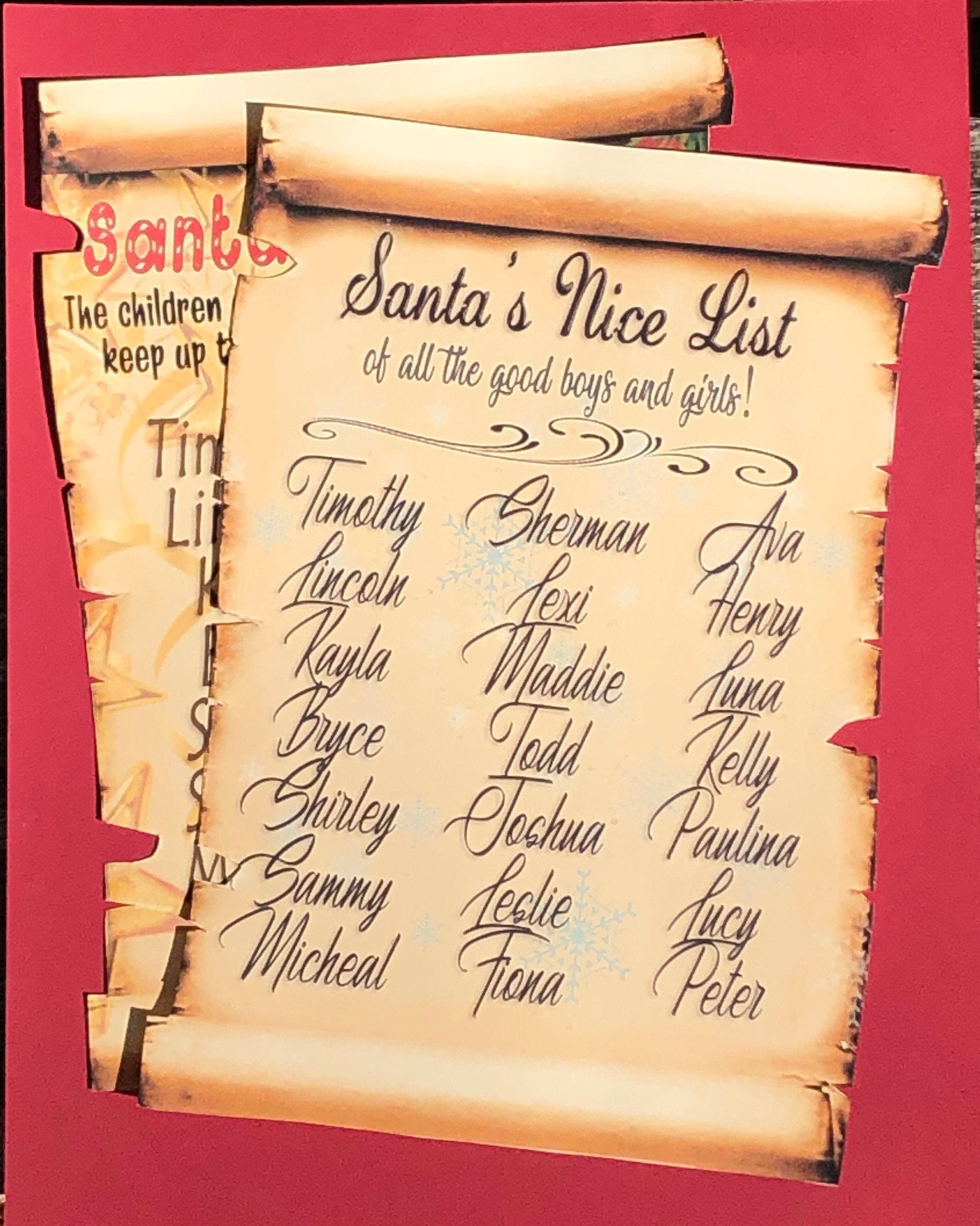 Santa Nice List Template