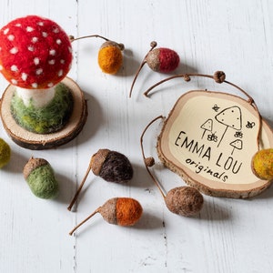 Needle Felted Acorns | Choose your colours