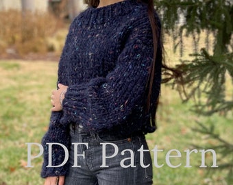 Super Bulky Cropped Sweater Pattern