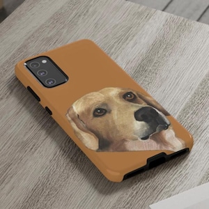 Phone Case, Yellow Labrador Tough Case, Lab Lover Gift, Hand-Painted Dog Art, Protective Cover, Labrador Retriever, Pet Owner Present