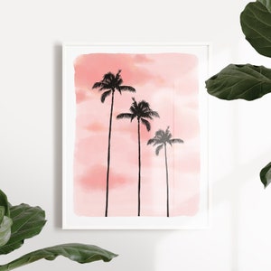 Sunset Palms Wall Art Print