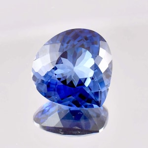 21.00 Ct Natural Royal Blue Ceylon Sapphire Heart Cut Loose Gems Certified 17x17MM, AAA Top Quality Sapphire, Ring & Jewelry Making Gemstone