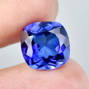 16x16 MM Natural Royal Blue Ceylon Sapphire Cushion Cut Loose Gemstone Certified, AAA+ Top Quality Sapphire, Ring & Jewelry Making Gemstone