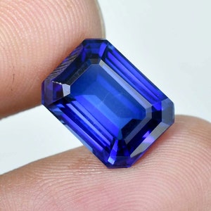 11x18 MM Natural Royal Blue Ceylon Sapphire Emerald Cut Loose Gemstone Certified, AAA+ Top Quality Sapphire, Ring & Jewelry Making Gemstone