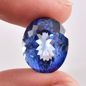 19.35 Ct Natural Royal Blue Ceylon Sapphire Oval Cut Loose Gems Certified 14x17 MM, AAA Top Quality Sapphire, Ring & Jewelry Making Gemstone