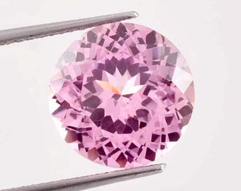 7,85 Ct Natürlicher Makelloser Rosa Morganit Rundschliff Lose Edelstein Zertifiziert 11 x 11 MM, AAA + Top Qualität Morganit, Ring & Schmuck machen Edelsteine