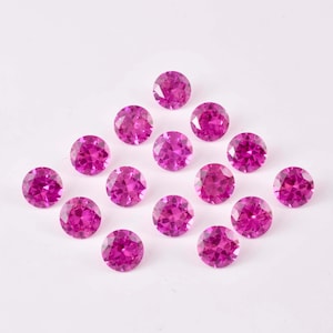 10 Pcs Natural AAA+ Flawless Pink Ceylon Sapphire Round Cut Loose Gemstone GIT Certified, Fine Quality Sapphire Jewelry Setting Gemstone