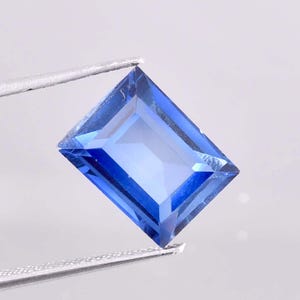 5.95 Ct Natural Blue Ceylon Sapphire Octagon Cut Loose Gemstone GIT Certified 9x11 MM, AAA+ Top Quality Sapphire, Ring & Jewelry Making Gems