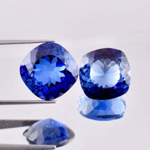 1 Pair Natural Flawless Royal Blue Ceylon Sapphire Cushion Cut Loose Gemstone Certified,AAA+ Top Quality Sapphire, Ring & Jewelry Making Gem