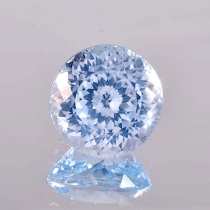 Rare Natural Flawless Blueish AQUAMARINE Round Cut Loose Gemstone GIT Certified, AAA+ Top Quality Aquamarine, Ring & Jewelry Making Gemstone