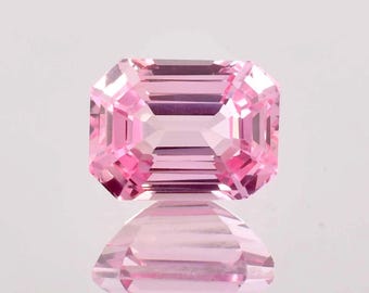 7.80 Ct Natural Flawless Pink Morganite Emerald Cut Loose Gemstone Certified 9x11 MM, AAA+ Top Quality Morganite, Ring & Jewelry Making Gems