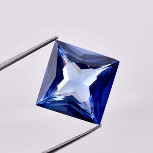 Natural Flawless Royal Blue Ceylon Sapphire Princess Cut Loose Gemstone GIT Certified, AAA+ Top Quality Sapphire, Ring & Jewelry Making Gem