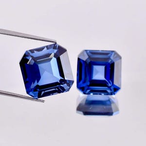 1 Pair Natural Flawless Royal Blue Ceylon Sapphire Square Cut Loose Gemstone Certified,AAA+ Top Quality Sapphire, Ring & Jewelry Making Gem
