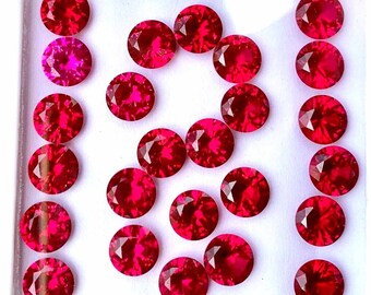Lot De 50 Rubis Naturels Ovale Rouge Mogok - 38 Carats - Certifiés GIR - Non Traités