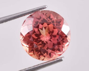 Natürliche Pfirsich Rosa Morganit Rundschliff Edelstein GIT zertifiziert 9 x 9 MM, AAA + Top Qualität Morganit, Ring & Schmuck machen Edelsteine