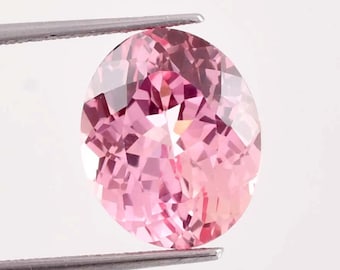 Rare 8.20 Ct Natural Peach Pink Morganite Oval Cut Loose Gemstone Certified 10x13 MM, AAA+ Top Quality Morganite, Ring & Jewelry Making Gems
