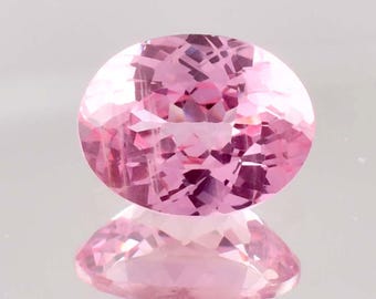 8,20 Ct Natürlicher Makelloser Rosa Morganit Oval Geschliffener Loser Edelstein Zertifiziert 11 x 13 MM, AAA + Top Qualität Morganit, Ring & Schmuckherstellung Edelsteine