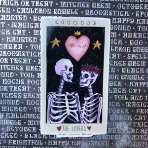 Pegatina de vinilo de la carta del Tarot de los Amantes
