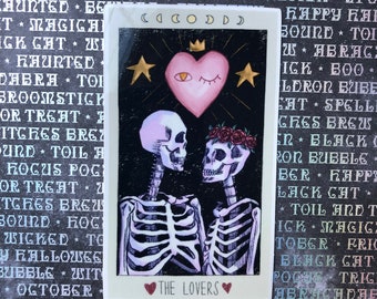 The Lovers Tarot Card vinyl sticker