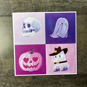 Halloween pink 8x8 print