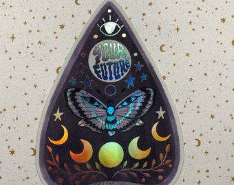 Your Future Planchette holographic sticker