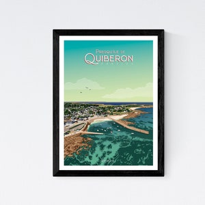Affiche Portivy - Presqu'île de Quiberon - A2 // Illustration - Décoration - Art mural - Hortense