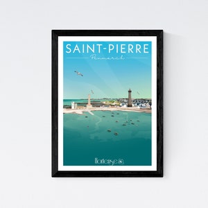 Poster Penmarc'h - Saint-Pierre - Bretagne - A2 // Illustration - Dekoration - Wandkunst - Hortense