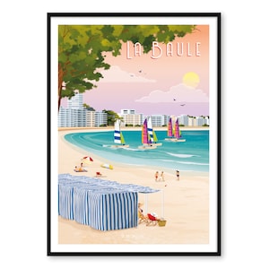 La Baule-Plakat - A2 // Illustration - Dekoration - Wandkunst - Hortense