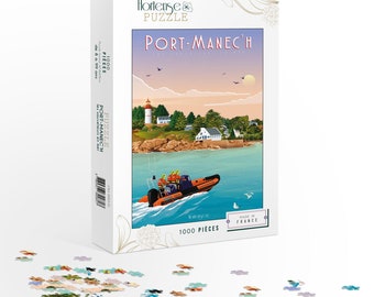 Puzzle Port-Manec'h – Les sauveteurs en mer 1000 pièces - Hortense