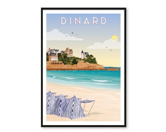 Poster Dinard Emerald Coast - A2 // Illustration - Decoration - Wall art - Hortense