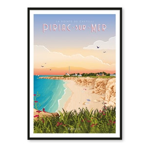 Poster Piriac-sur-Mer – La Pointe du Castelli - A2 // Illustration - Decoration - Wall art - Hortense