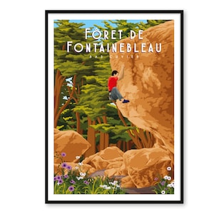 Cartaz da Floresta de Fontainebleau - A2 // Ilustração - Decoração - Arte de parede - Hortense