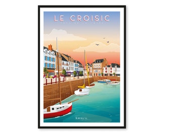 Poster Le Croisic – Pays de la Loire - A2 // Illustration - Decoration - Wall art - Hortense
