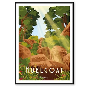 Posterwald von Huelgoat - A2 // Illustration - Dekoration - Wandkunst - Hortense