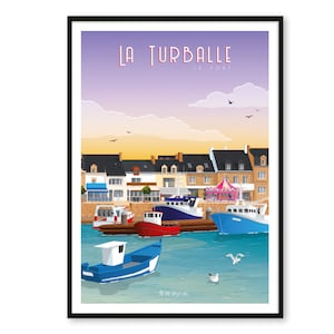 Poster La Turballe – Le Port - A2 // Illustration - Dekoration - Wandkunst - Hortense