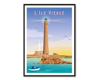 Poster Lighthouse of the Virgin Island - A2 // Illustration - Decoration - Wall art - Hortense