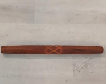 French Rolling Pin- Handmade with Walnut and Cherry Wood 22 inches