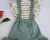 Skirt romper, skirt suspender,suspender ruffle ,toddlers romper,children 39 s handmade romper
