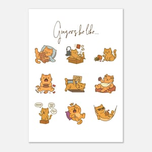 Poster in carta semilucida con meme "Golden Cats"