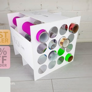 DIY Vinyl Storage | Cricut Template | DIY | Print At Home | Cardboard Storage | Vinyl Roll Storage | Cardboard Storage | SVG | Roll Holder