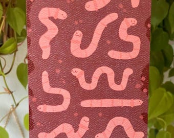 Silly Worms Art Print 4x6