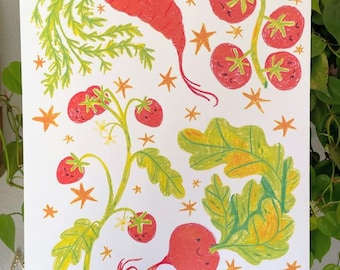 Veggies Art Print 11x14