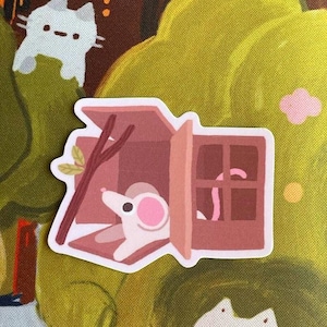 Cardboard House Rat Weatherproof Vinyl Sticker Decal