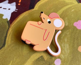 Cheese Rat Enamel Pin
