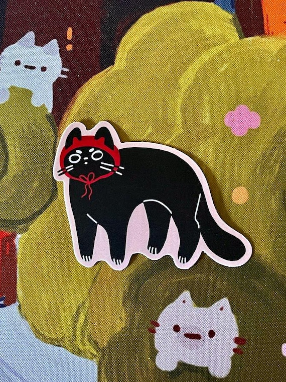 Evil Cat Sticker Matte Weatherproof Vinyl Sticker Decal