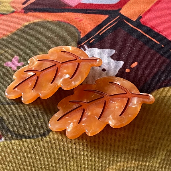 Autumn Leaf Barrette Hair Clip | Hair barrettes | Fall-Themed Hair Accessories