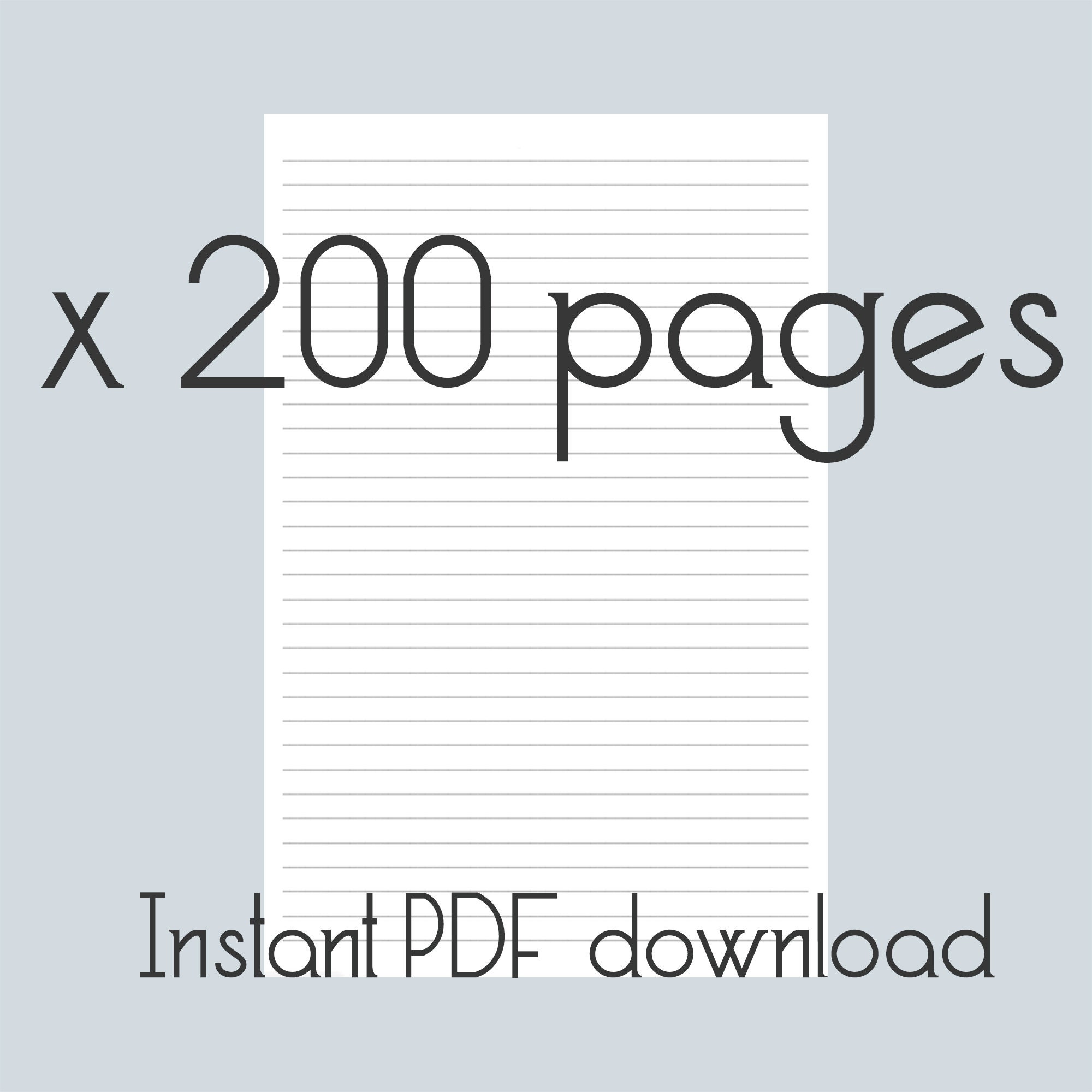 KDP 200 pages 6x9inch Blank Lined Interior Without Bleed PDF Etsy
